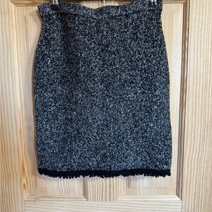 Kate Hill Black and Gray Pencil Skirt
